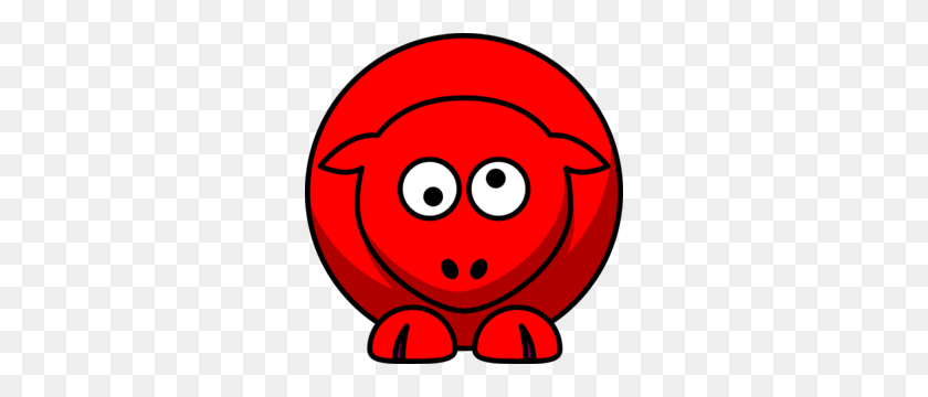 288x300 Oveja Roja Mirando Con Ojos Cruzados Clipart - Clipart De Ojos Rojos