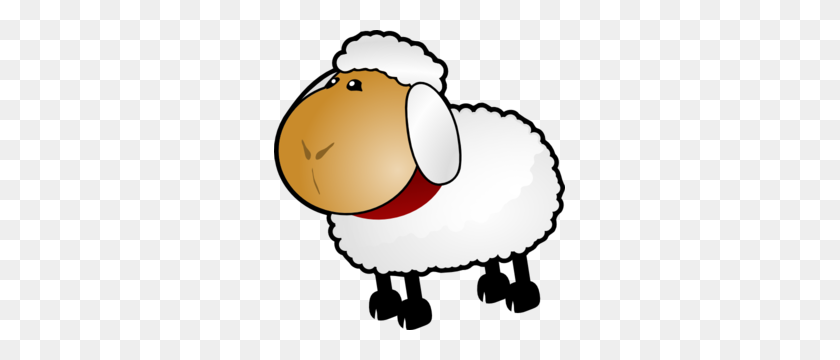 291x300 Овцы, Поворот Картинки - Детские Овцы Клипарт
