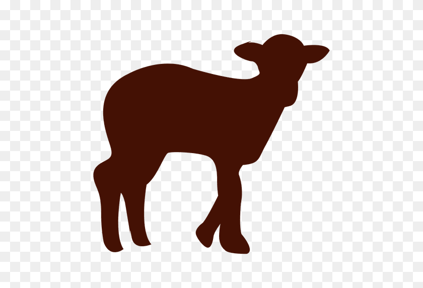 512x512 Sheep Silhouette In Red - Sheep PNG
