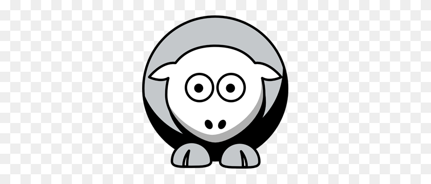285x299 Sheep Toned Oakland Raiders Colors Png, Clip Art For Web - Clipart Sheep Black And White