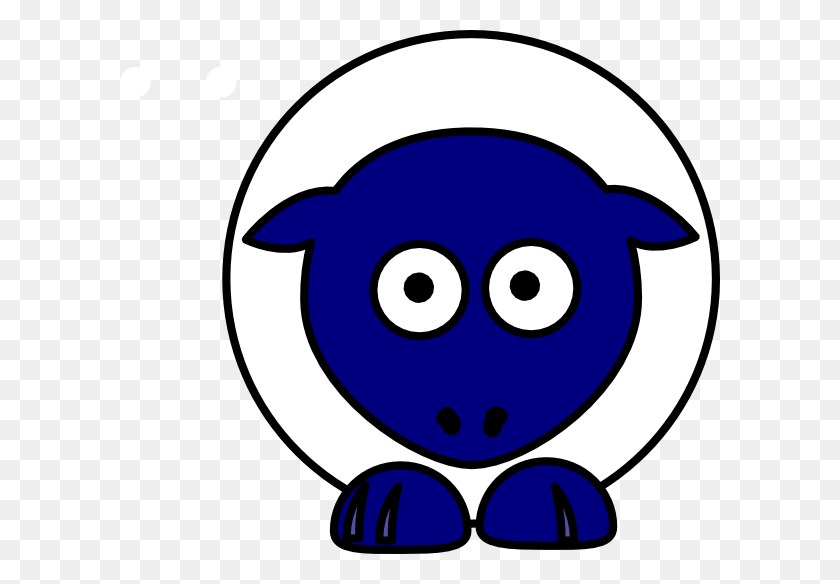 600x524 Sheep White Body Blue Face Png, Clip Art For Web - Body Clipart