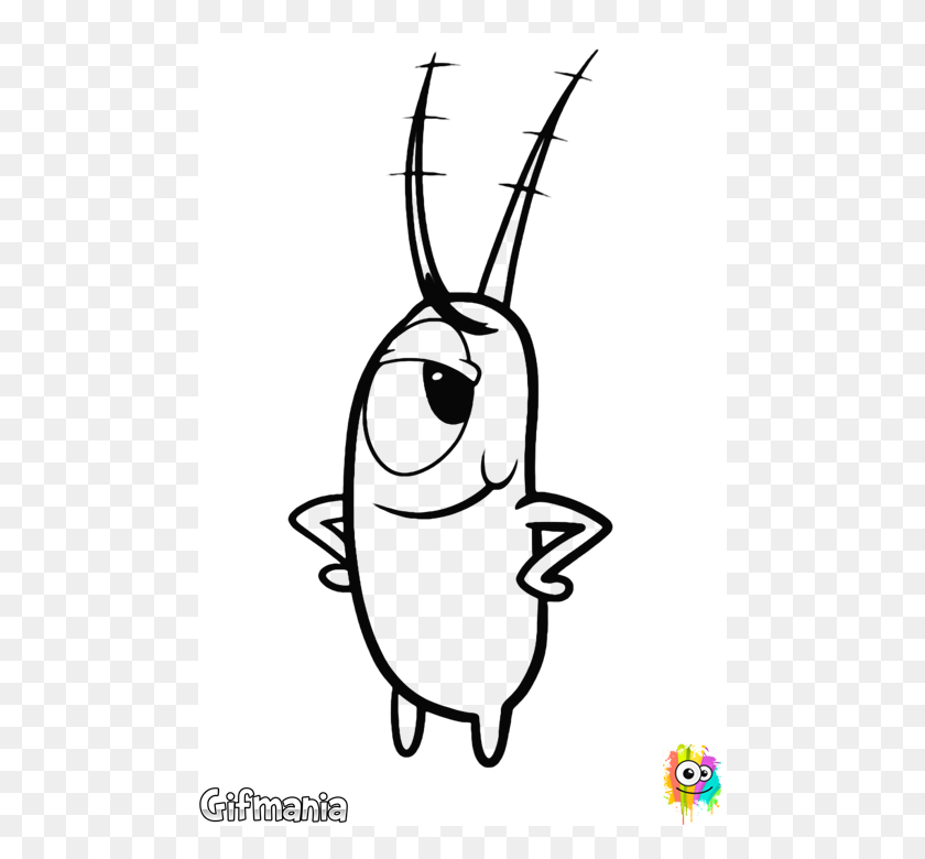 480x720 Sheldon J Plankton No Parece Tan Malo En Este Dibujo Para - Plankton Clipart