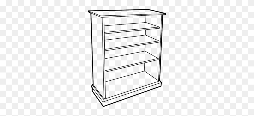 260x324 Shelf Clipart - Table Black And White Clipart