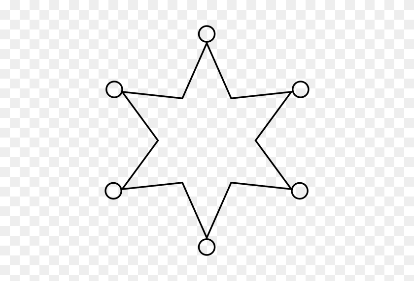512x512 Sherif Star Stroke Icon Outline Emty - Star Outline PNG