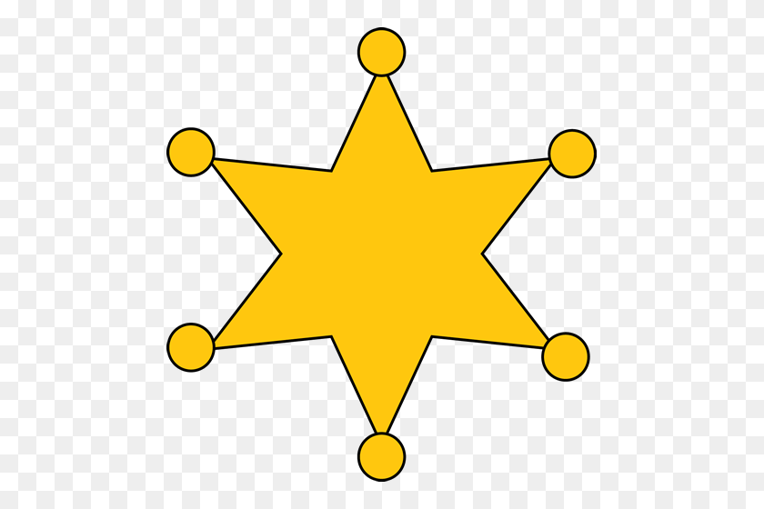 473x500 Sheriff Badge Clip Art - Gold Star Clipart