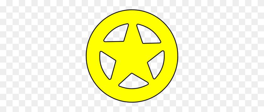 294x298 Значок Шерифа Желтый Простой Картинки - Значок Шерифа Клипарт