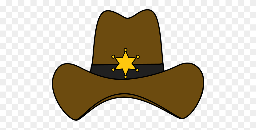 500x366 Sheriff Sombrero De Vaquero Sombreros De Vaquero De Texas, Sombreros, Fiesta De Vaquero - Western Clipart Blanco Y Negro