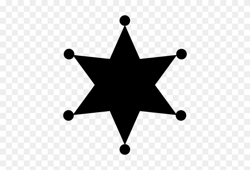 512x512 Sheriff Star Silhouette - Star Silhouette PNG