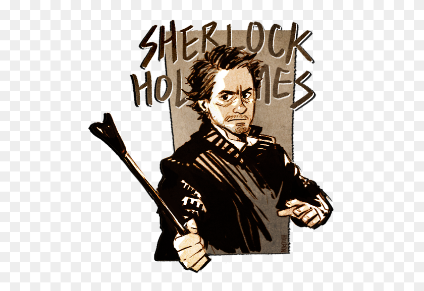 500x517 Sherlock Holmes - Robert Downey Jr PNG