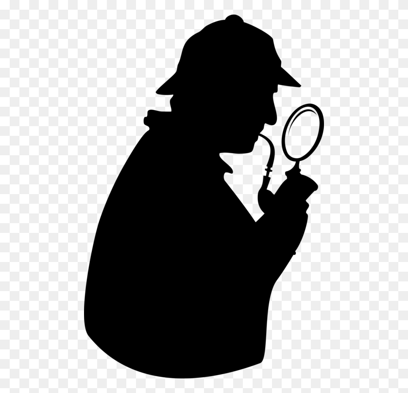 494x750 Sherlock Holmes Museum Dr Watson A Case Of Identity Silhouette - Sherlock Clipart
