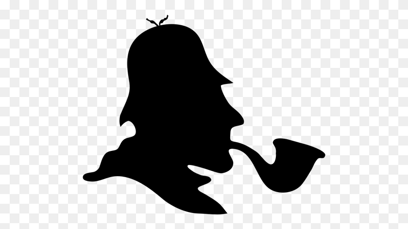 500x412 Sherlock Holmes Silhouette - Sherlock Holmes Clipart