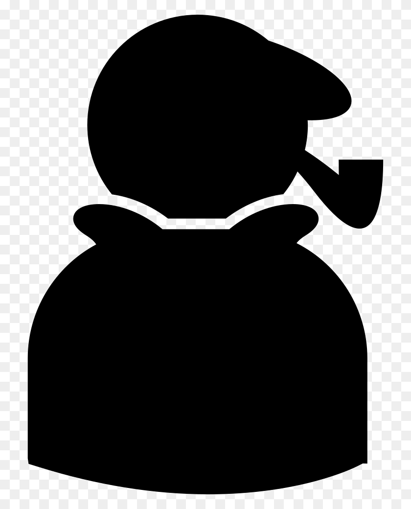728x980 Sherlock Holmes Silhouette With Cigar Pipe Png Icon Free - Sherlock PNG