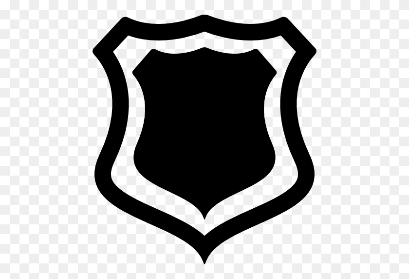 512x512 Shield Badge With Outline - Shield Outline PNG