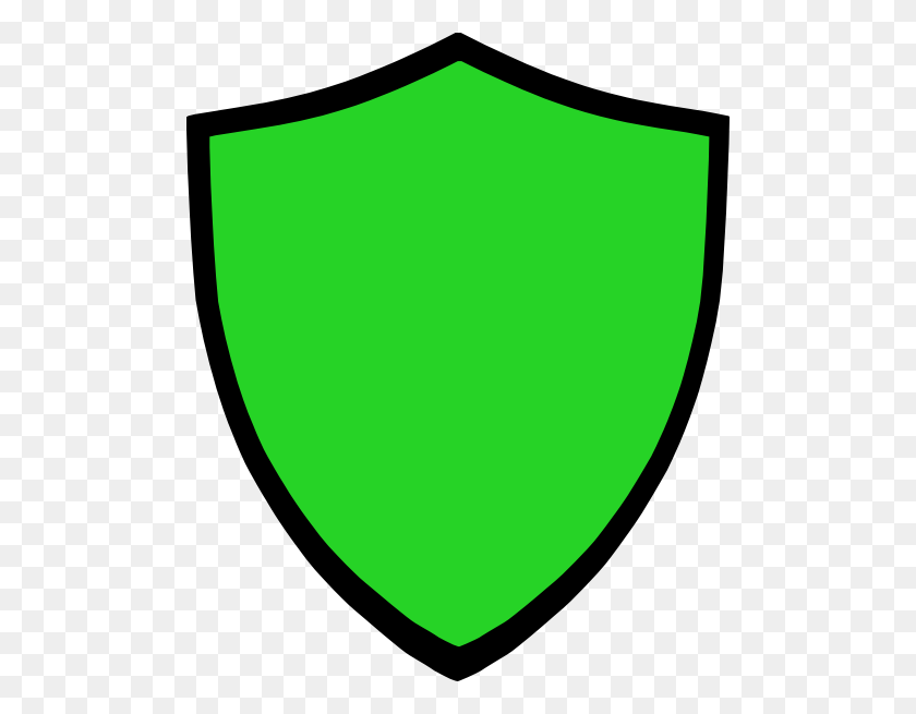 498x595 Shield Green W Black Trim Clip Art - Knight Shield Clipart