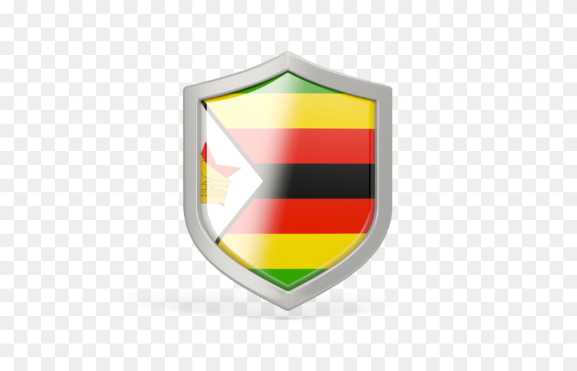 640x480 Shield Icon Illustration Of Flag Of Zimbabwe - Shield Icon PNG