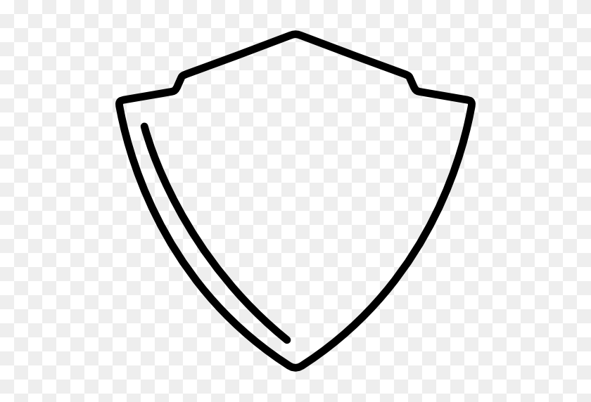 512x512 Shield Outline - Shield Outline PNG