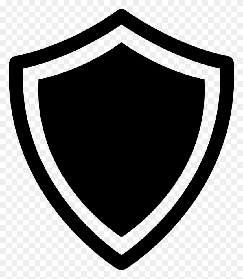 844x981 Shield Variant With White And Black Borders Png Icon Free - Black Borders PNG