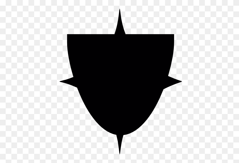 512x512 Shield With Four Spikes - Spikes PNG