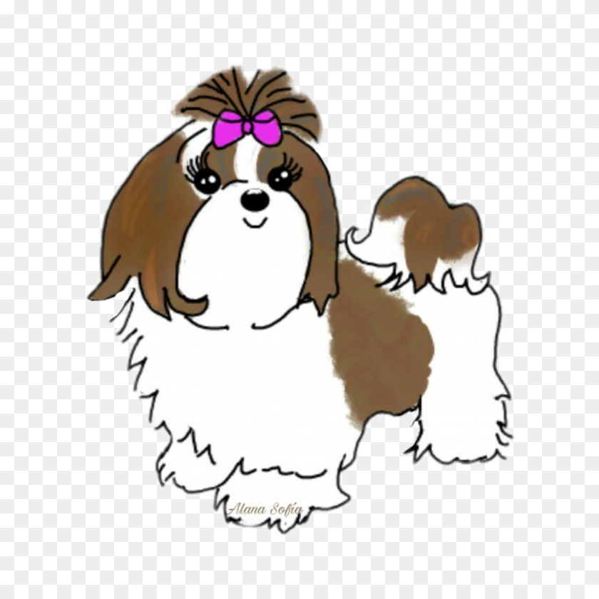 2896x2896 Shihtzu Dog Puppy Sticker Pegatinas - Shih Tzu Clipart