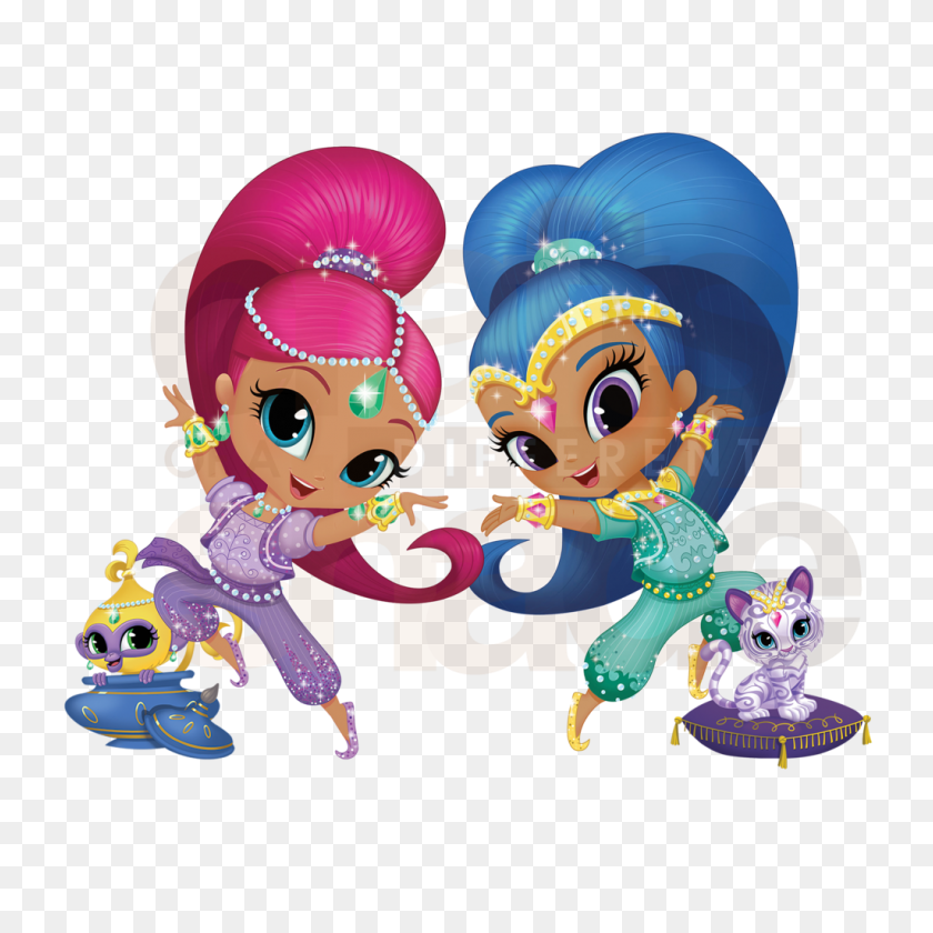 1024x1024 Shimmer And Shine Clip Art - Shimmer And Shine Clipart