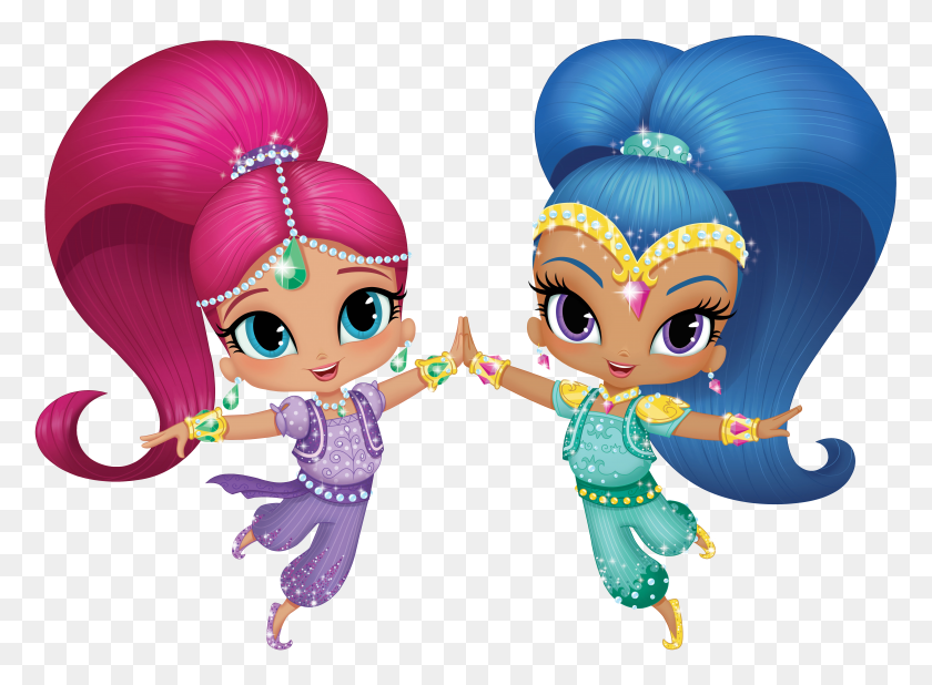 7466x5344 Shimmer And Shine Transparent Png Clip Art Gallery - Shimmer And Shine Clipart