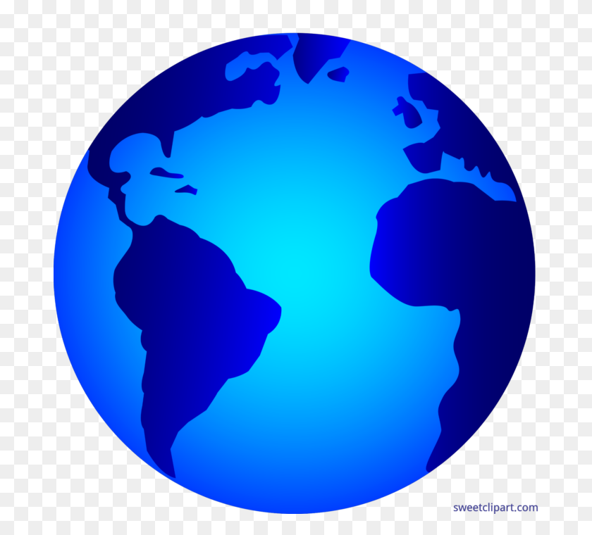 688x700 Блестящая Глянцевая Голубая Земля Картинки - Клипарт Атмосфера
