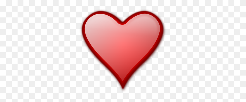298x291 Shiny Red Heart Clip Art - Red Heart Clip Art Free