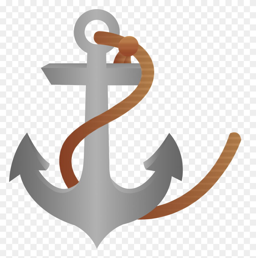 6383x6435 Ship Anchor With Rope - Ptsd Clipart