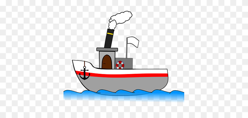 409x340 Ship Clipart Steamship - Steamboat Clipart