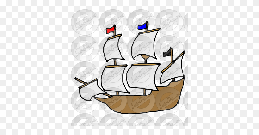 380x380 Ship Picture For Classroom Therapy Use - Sailing Ship Clip Art