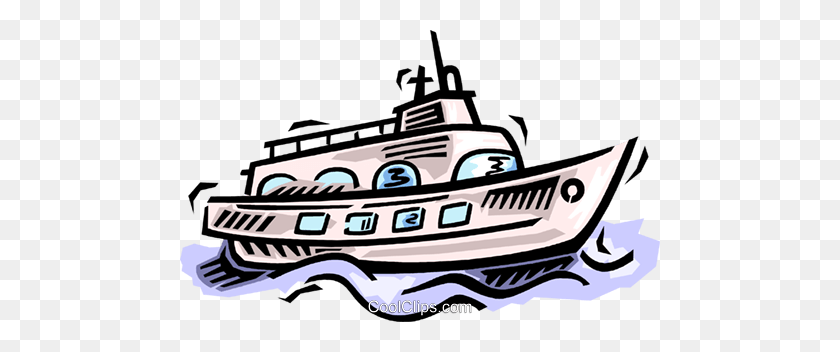 480x292 Ship Royalty Free Vector Clip Art Illustration - Tugboat Clipart