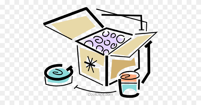 480x379 Shipping Boxes Royalty Free Vector Clip Art Illustration - Free Shipping Clipart
