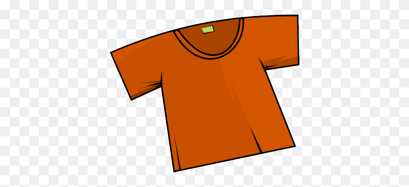 390x324 Shirt Clipart Orange - Blank T Shirt Clipart