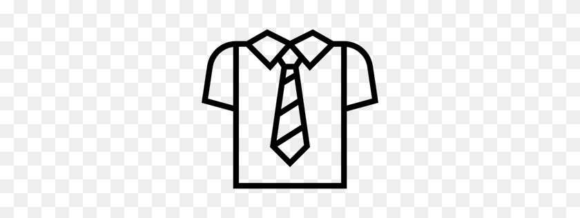 256x256 Shirt, Clothes, Business And Finance, Fashion, Uniform, Tie Icon - Tie Clipart Black And White