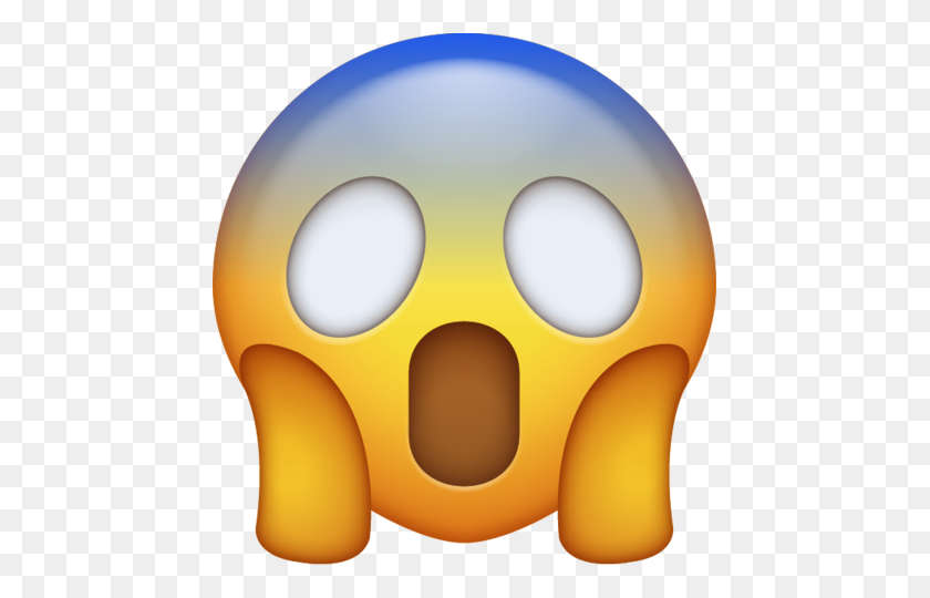 455x480 Shock Emoji Png - Shocked Face PNG