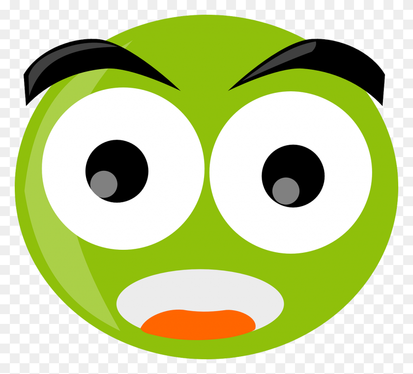 1280x1152 Shocked Face Emoticon Png, Download Surprised With Teeth Iphone - Shocked Face PNG