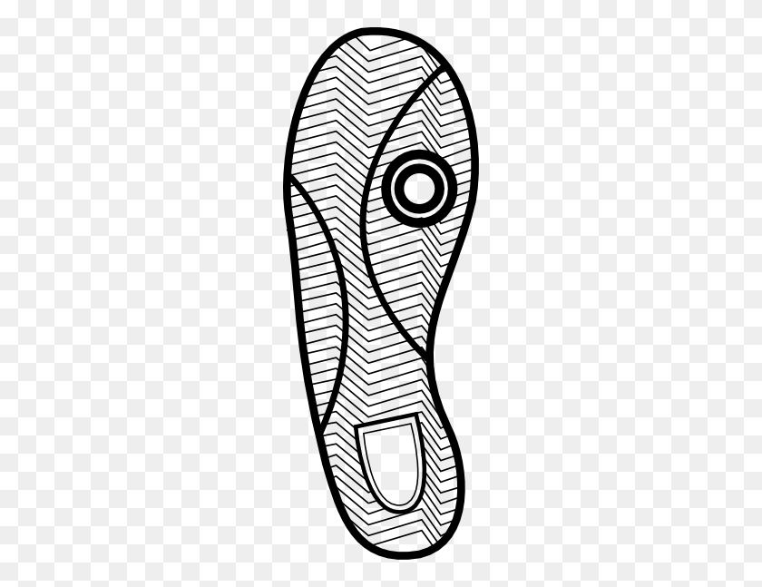 216x587 Shoe Print Png, Clip Art For Web - Black And White Shoe Clipart