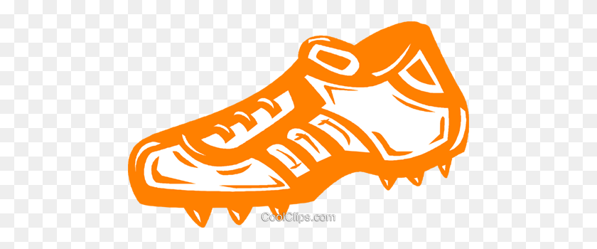 480x290 Shoecleat Royalty Free Vector Clip Art Illustration - Cleats Clipart