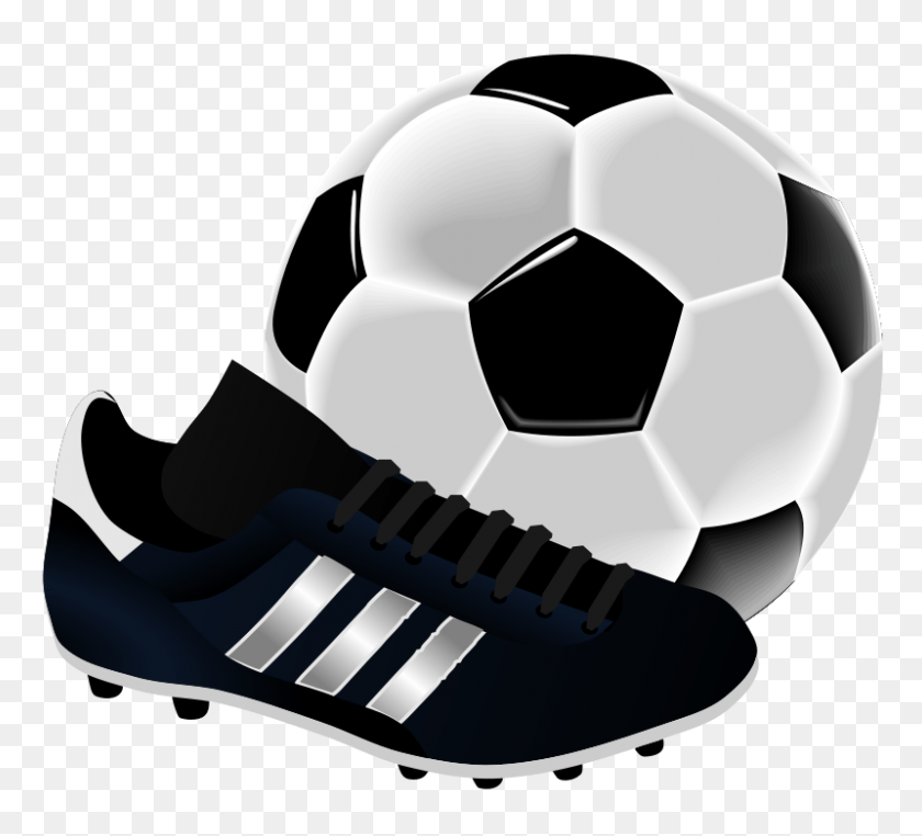 800x720 Обувь И Зажим Для Футбольного Мяча Х Кб Png Х Броути - Футбольный Мяч Png