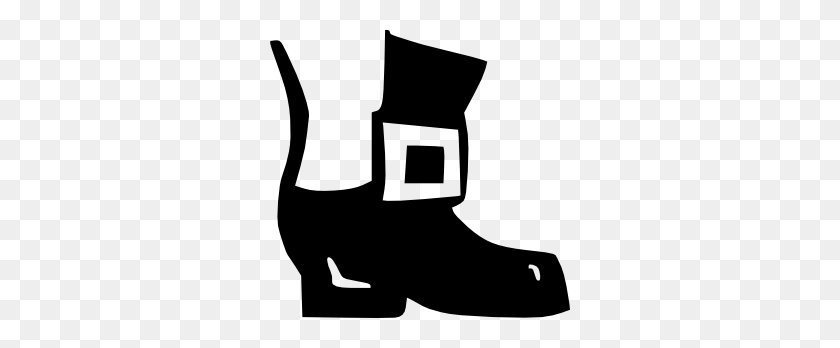 300x288 Shoes Boots Png, Clip Art For Web - Cowboy Boot Clipart Black And White