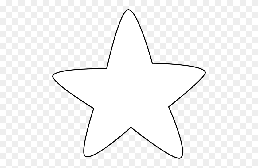 500x488 Shooting Star Outline Clip Art - Star Outline Clipart