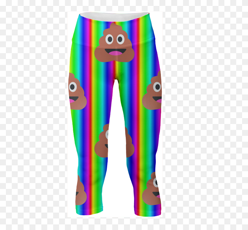 400x719 Shop Rainbow Poop Emoji Yoga Pants Leggings Yoga Pants - Rainbow Poop Emoji PNG