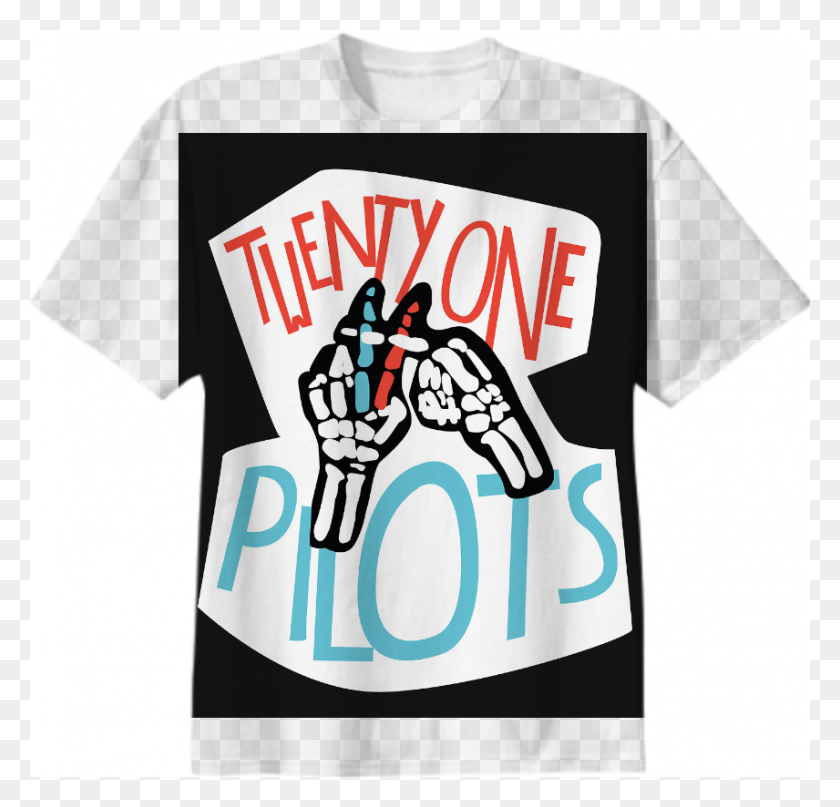 856x820 Shop Twenty One Pilots Cotton T Shirt - Twenty One Pilots PNG