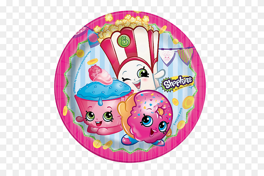 503x500 Shopkins Lunch Party Plates Just Party Just Party Supplies Nz - Shopkins Png