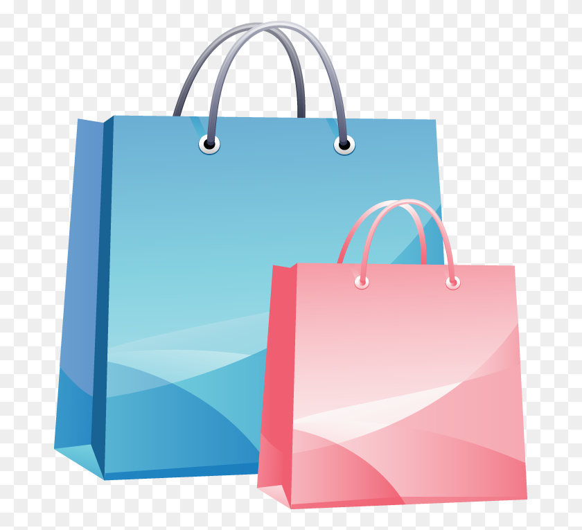 683x705 Shopping Bag Clipart Group With Items - General Store Clipart