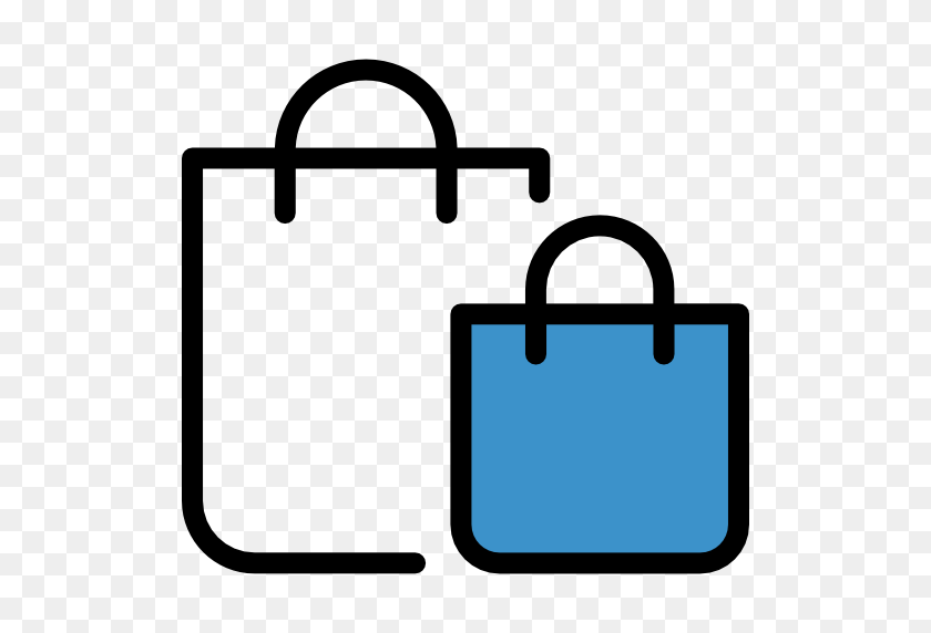 512x512 Shopping Bag Clipart Icon Transparent - Shopping Bag Clipart Black And White