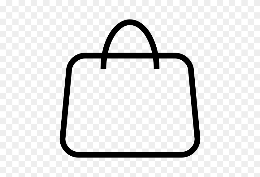 512x512 Shopping Bag Icon With Png And Vector Format For Free Unlimited - Shopping Clipart Black And White