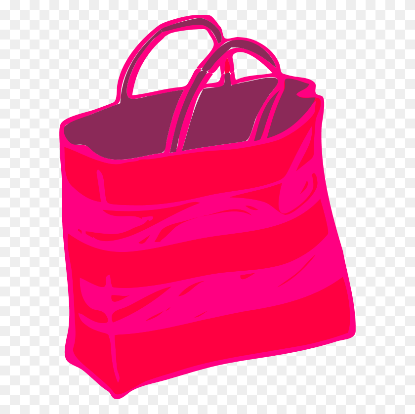 600x778 Shopping Bags Pink Shopping Bag Clipart Wikiclipart Regarding - Shopping Bag PNG