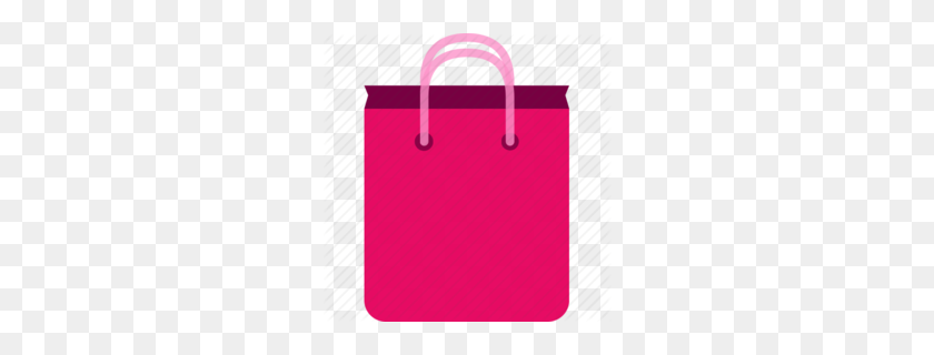 260x260 Shopping Bags Trolleys Clipart - Tote Bag Clipart
