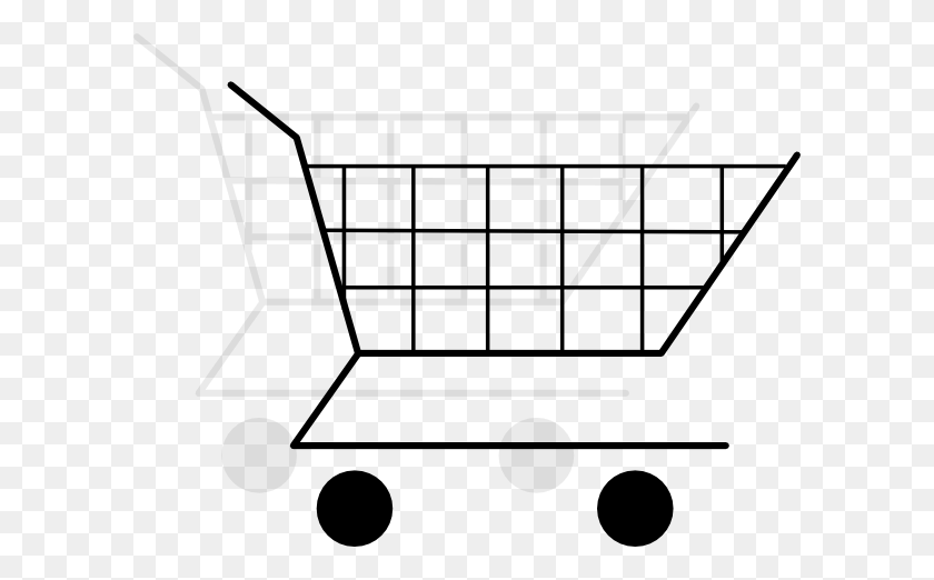 600x462 Shopping Carriage Cliparts - Shopping Clipart Black And White